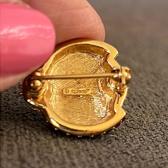 Gorgeous. Vintage Monet Red Rhinestone Ladybug Brooch - Picture 5 of 7